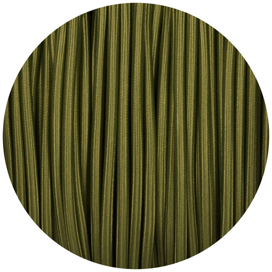 Cyprus Green Round Fabric Braided Cable - Enamel Shades
