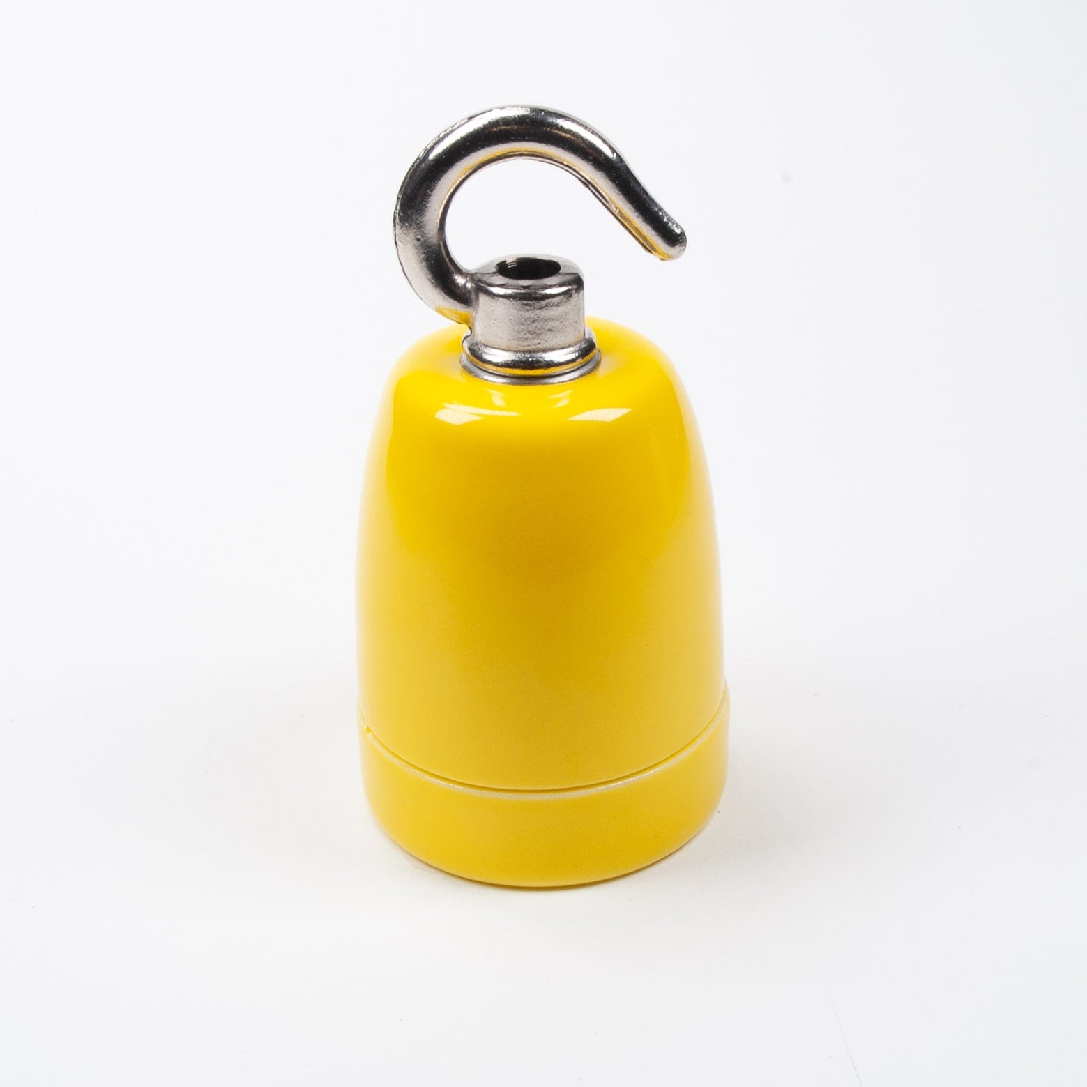 E27 Ceramic Lampholder with hook - Yellow - Enamel Shades