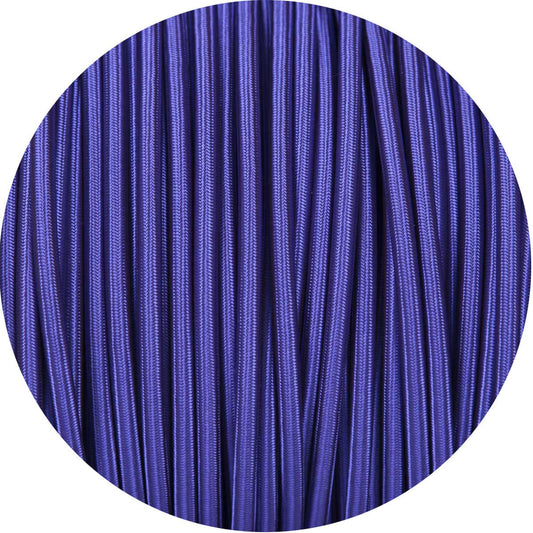 Deep Purple Round Fabric Braided Cable - www.enamelshades.co.uk