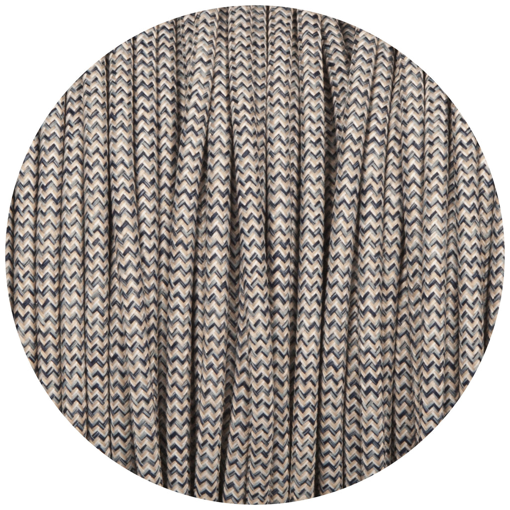 Denim & Linen Canvas Round Fabric Braided Cable