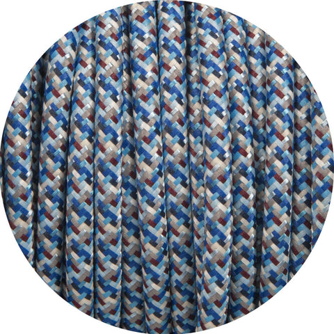 Digital Blue Round Fabric Cable