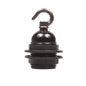 E27 Bakelite Wide Ring Lampholder with hook - Black - Enamel Shades
