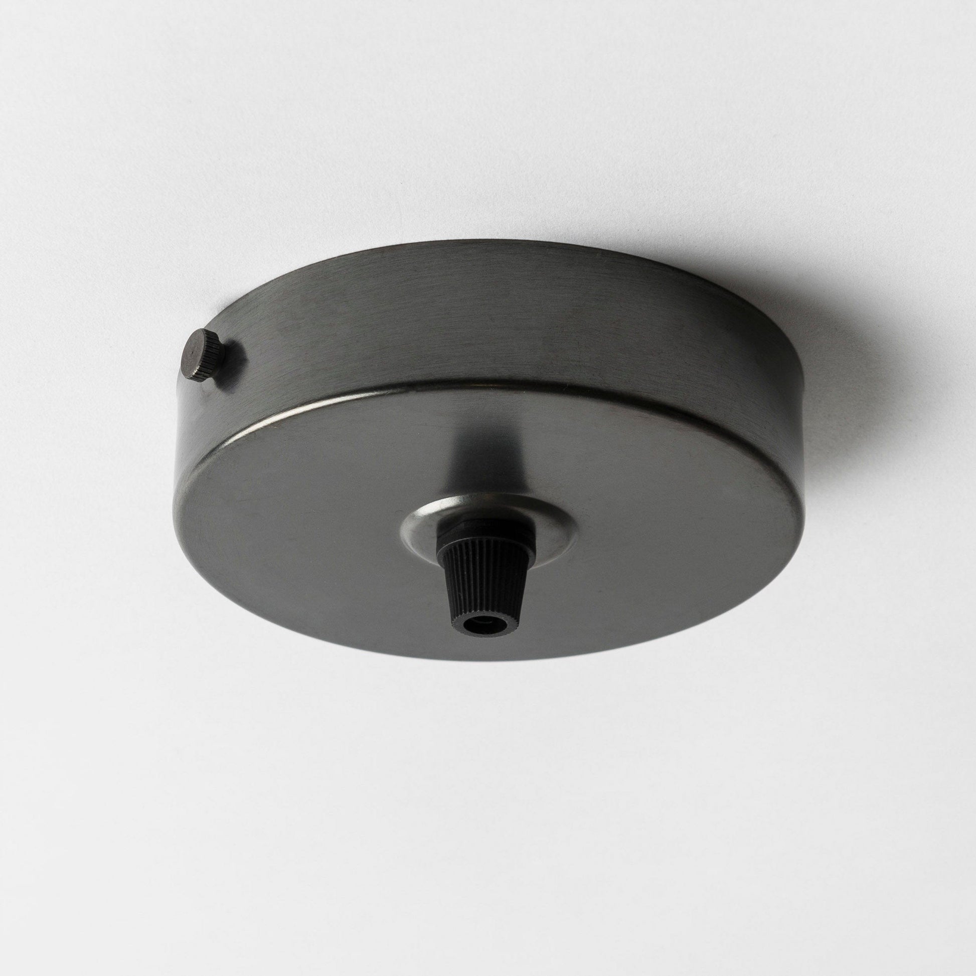 Bronze 100mm Steel Ceiling Rose - 1 Outlet - www.enamelshades.co.uk