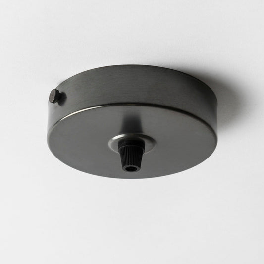 Bronze 100mm Steel Ceiling Rose - 1 Outlet - www.enamelshades.co.uk