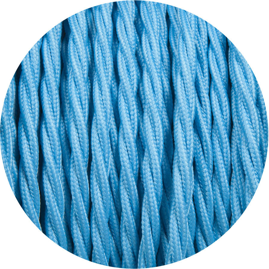 Electric Blue Twisted Fabric Cable