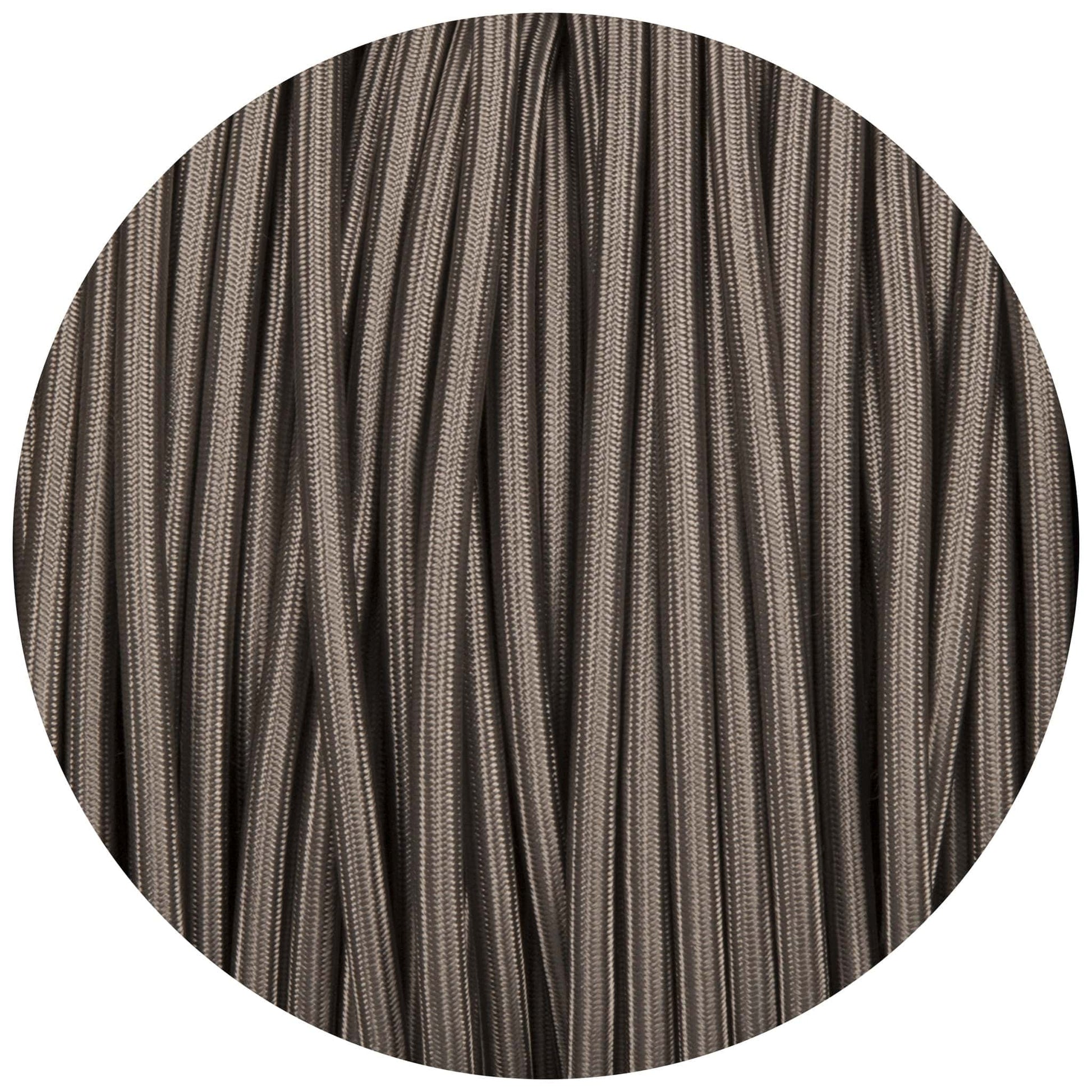 Elephant Grey Round Fabric Braided Cable - Enamel Shades