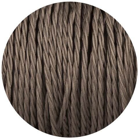 Elephant Grey Twisted Fabric Braided Cable