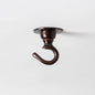 Small Ceiling Hook - Antique Copper - Enamel Shades
