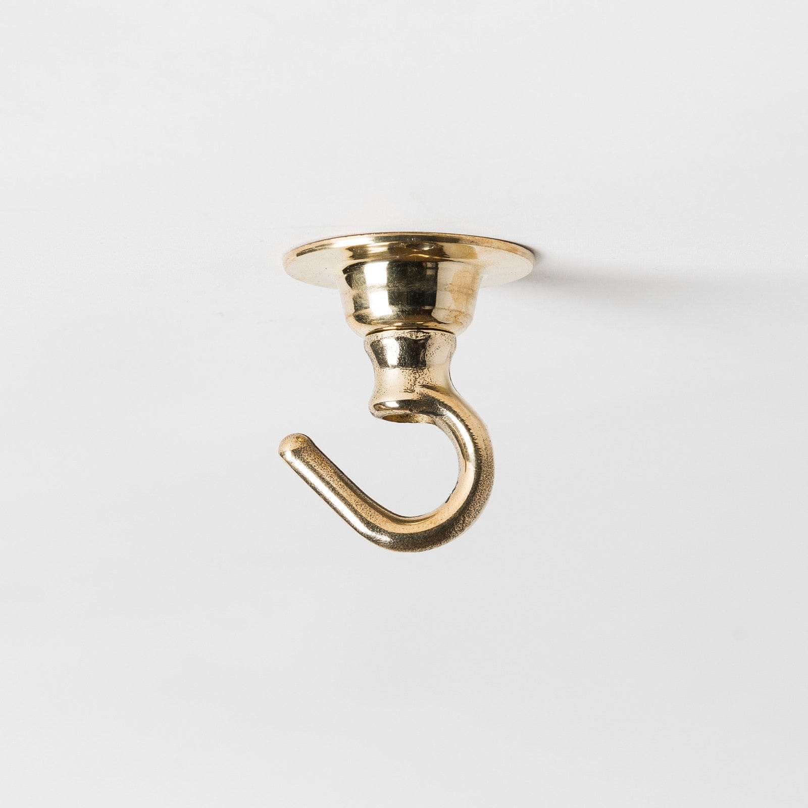 Small Ceiling Hook - Brass - Enamel Shades