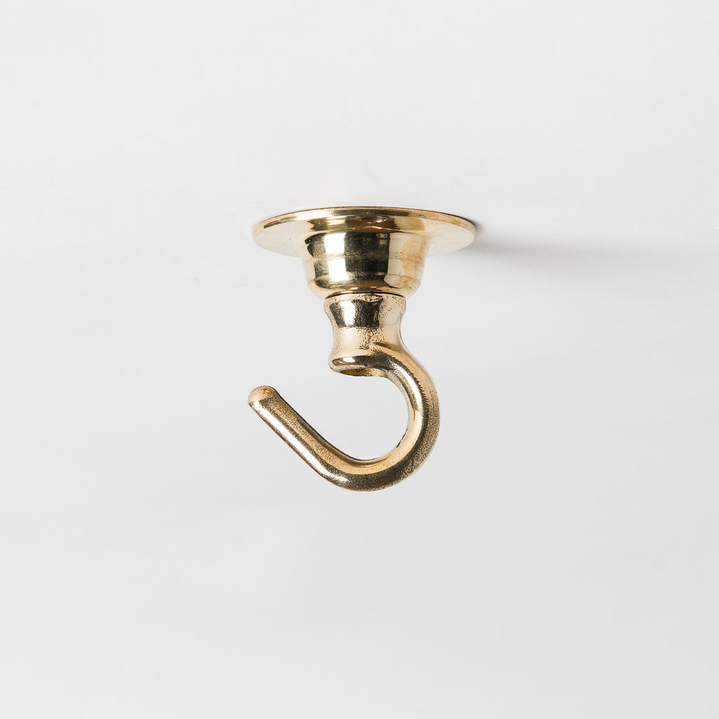 Small Ceiling Hook - Brass