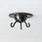 Three Hook Ceiling Plate - Antique Brass - Enamel Shades