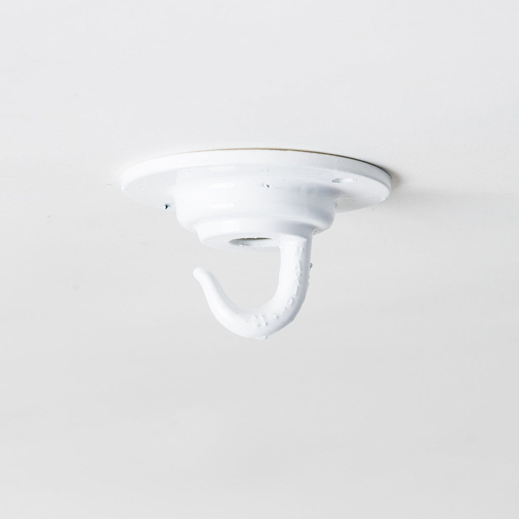 Low Profile Ceiling Hook - White