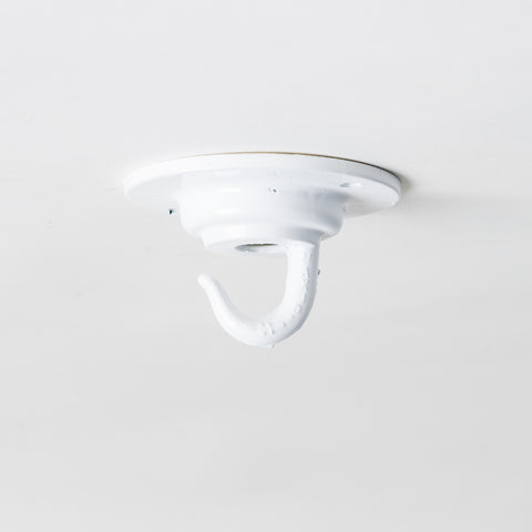 Low Profile Ceiling Hook - White