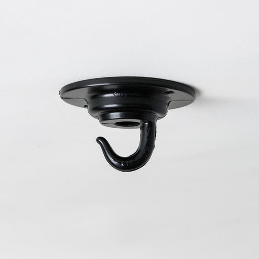 Low Profile Ceiling Hook - Black - Enamel Shades