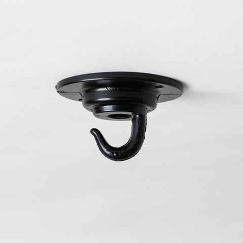 Low Profile Ceiling Hook - Black
