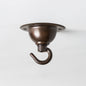 Period Ceiling Hook - Old English Brass - Enamel Shades
