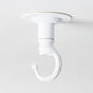 Industrial Style Ceiling Hook - White - Enamel Shades