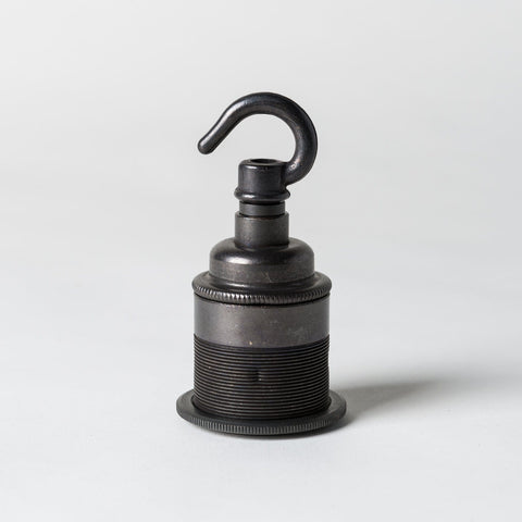 E27 Period Lampholder with hook - Bronze