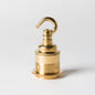 E27 Period Lampholder with hook - Brass - Enamel Shades