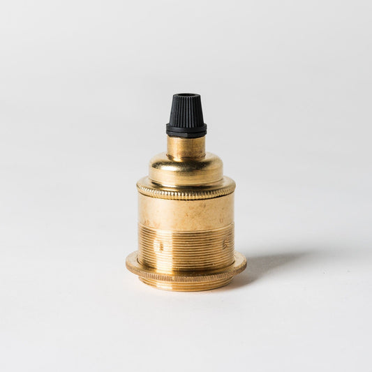 E27 Period Lampholder with grip - Brass - Enamel Shades
