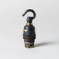 Switched Bayonet Period Lampholder with hook - Brushed Antique - Enamel Shades