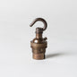 Bayonet Period Lampholder with hook - Old English Brass - Enamel Shades