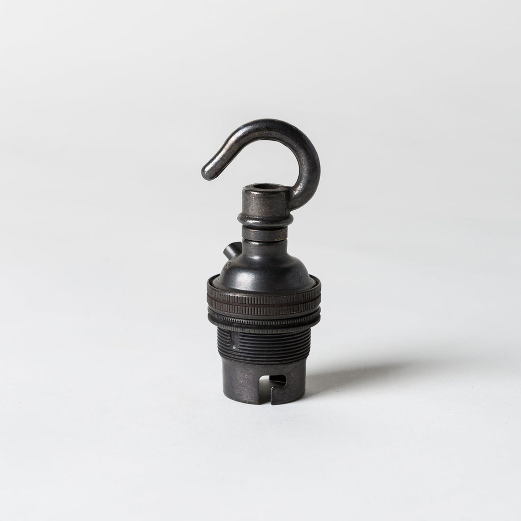 Bayonet Period Lampholder with hook - Bronze