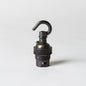 Bayonet Period Lampholder with hook - Brushed Antique - Enamel Shades