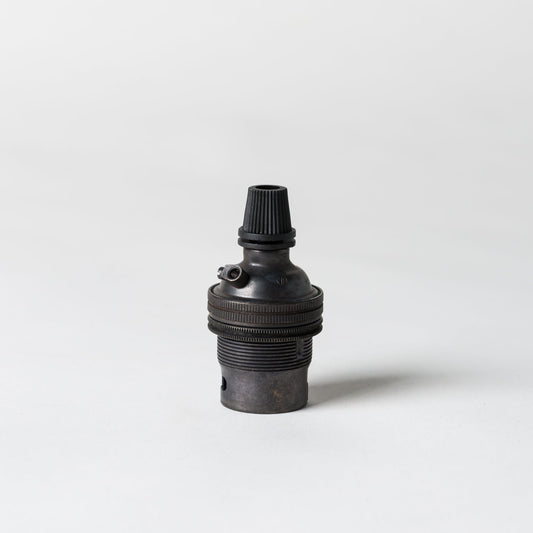 Bayonet Period Lampholder with grip - Bronze - Enamel Shades