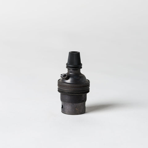 Bayonet Period Lampholder with grip - Bronze