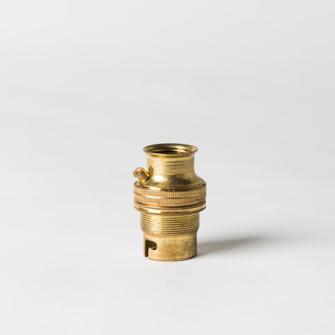 Bayonet Brass Period Lampholder for 20mm Conduit - Brass