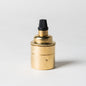 E27 Plain Skirt Lampholder with grip - Brass - www.enamelshades.co.uk