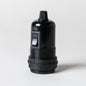E27 Switched Black Bakelite Lampholder with grip - Enamel Shades