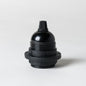 E27 Bakelite Wide Ring Lampholder with grip - Black - Enamel Shades