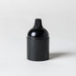 E27 Bakelite Plain Skirt Lampholder with grip - Black - Enamel Shades