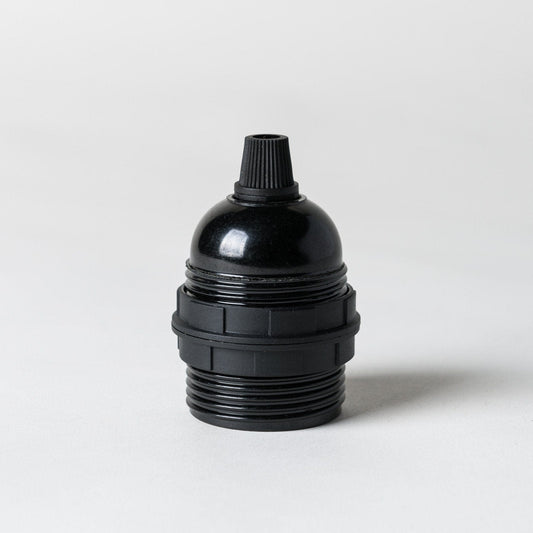 E27 Bakelite Lampholder with grip  - Black - Enamel Shades