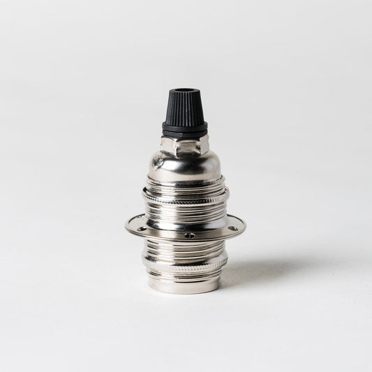 E14 Lampholder with grip - Nickel - Enamel Shades