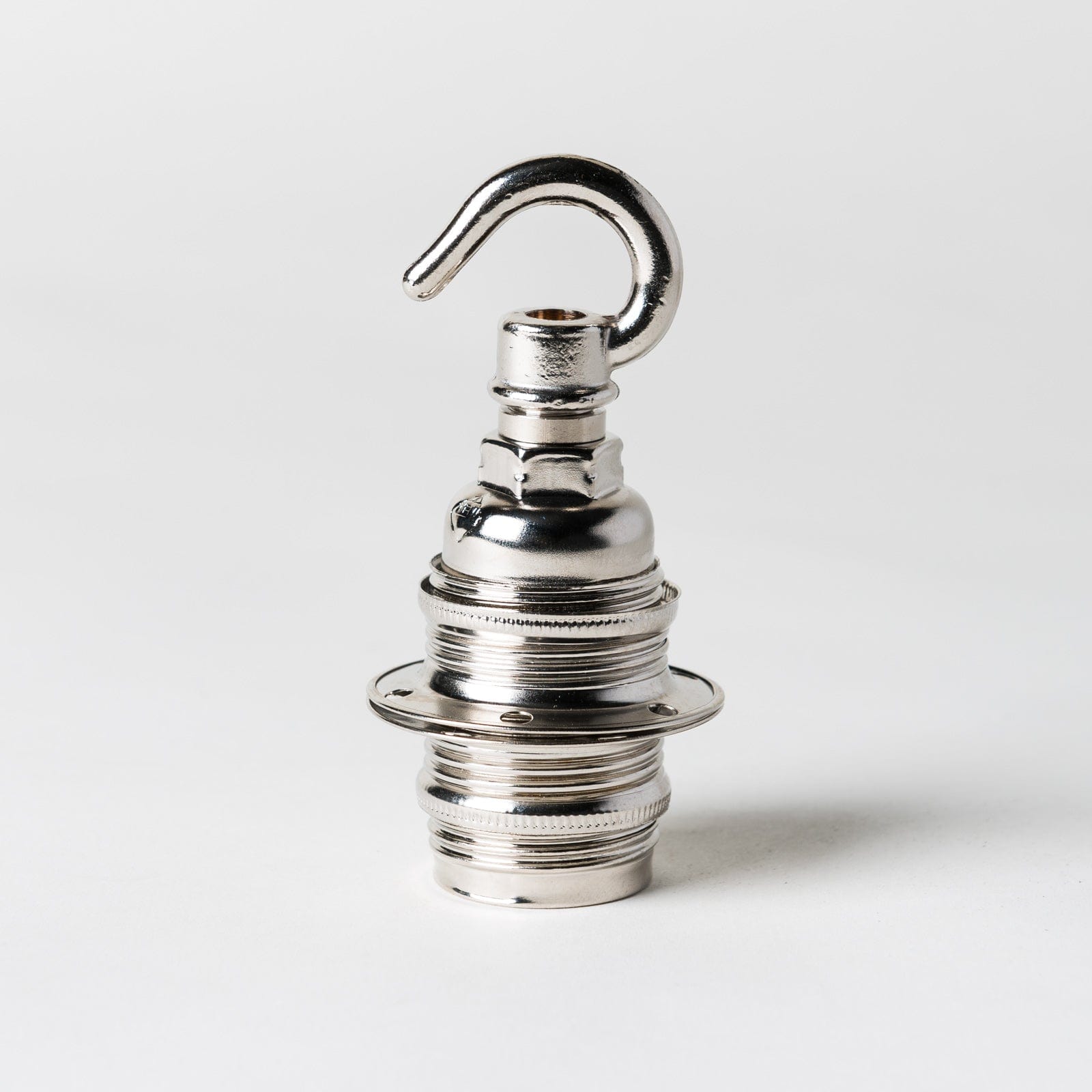 E14 Lampholder with hook - Nickel - Enamel Shades
