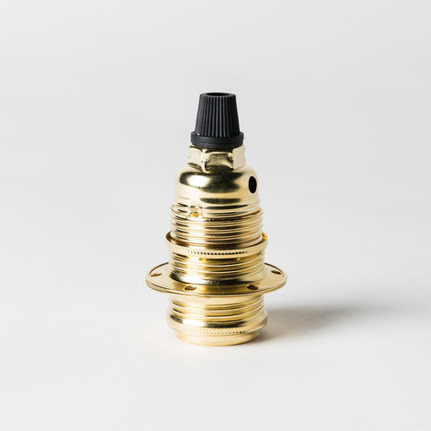 E14 Lampholder with grip - Brass