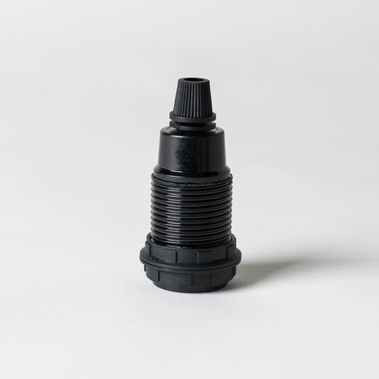 E14 Black Bakelite Lampholder with grip - Enamel Shades
