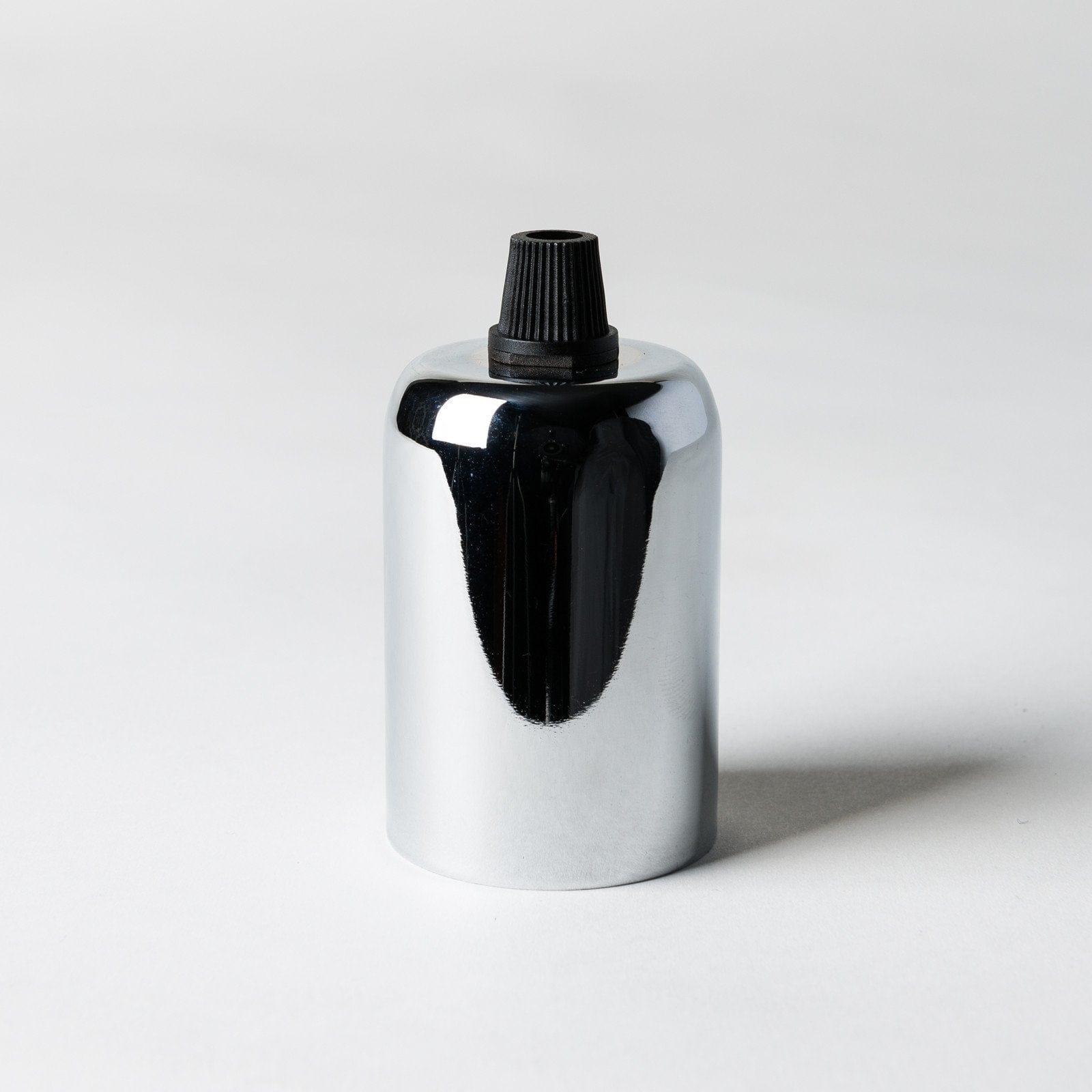 E27 Drop Cap Lampholder - Chrome - www.enamelshades.co.uk