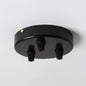 Black Steel 100mm Ceiling Rose - 3 Outlets - Enamel Shades