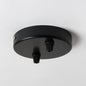 Black Steel 100mm Ceiling Rose - 2 Outlets - Enamel Shades
