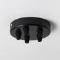 Black Steel 100mm Ceiling Rose - 5 Outlets - Enamel Shades