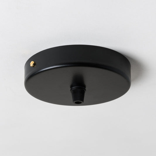 Black Steel 100mm Ceiling Rose - 1 Outlet - Enamel Shades