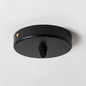 Black Steel 100mm Ceiling Rose - 1 Outlet - Enamel Shades