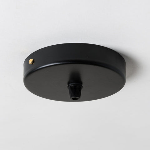 Black Steel 100mm Ceiling Rose - 1 Outlet