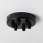 Black Steel 100mm Ceiling Rose - 6 Outlets - Enamel Shades