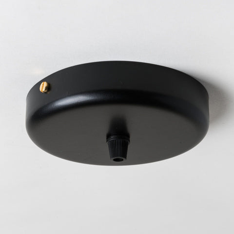 Ceiling Rose Large 125mm Single Outlet - Black