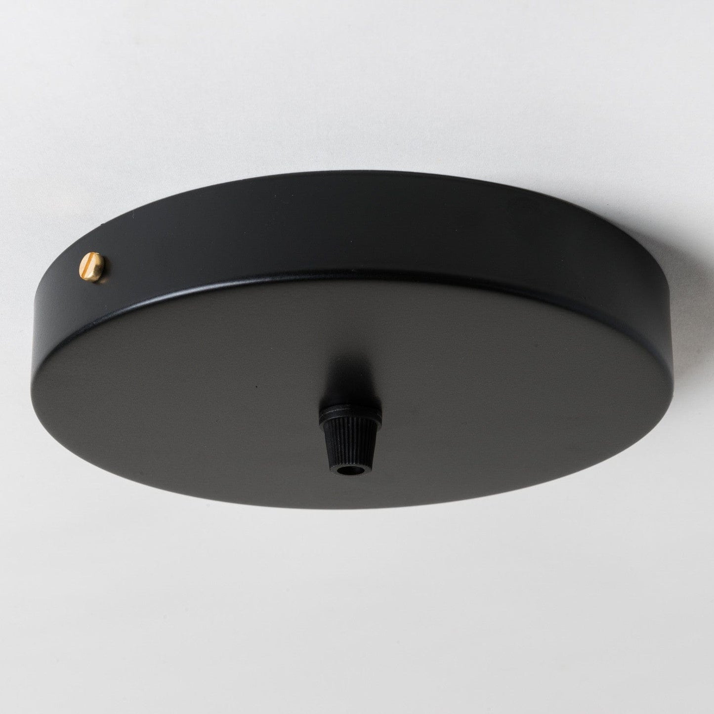 Black Steel Ceiling Rose Large 160mm - 1 Outlet - www.enamelshades.co.uk